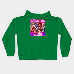 Galentine gang party Kids Hoodie